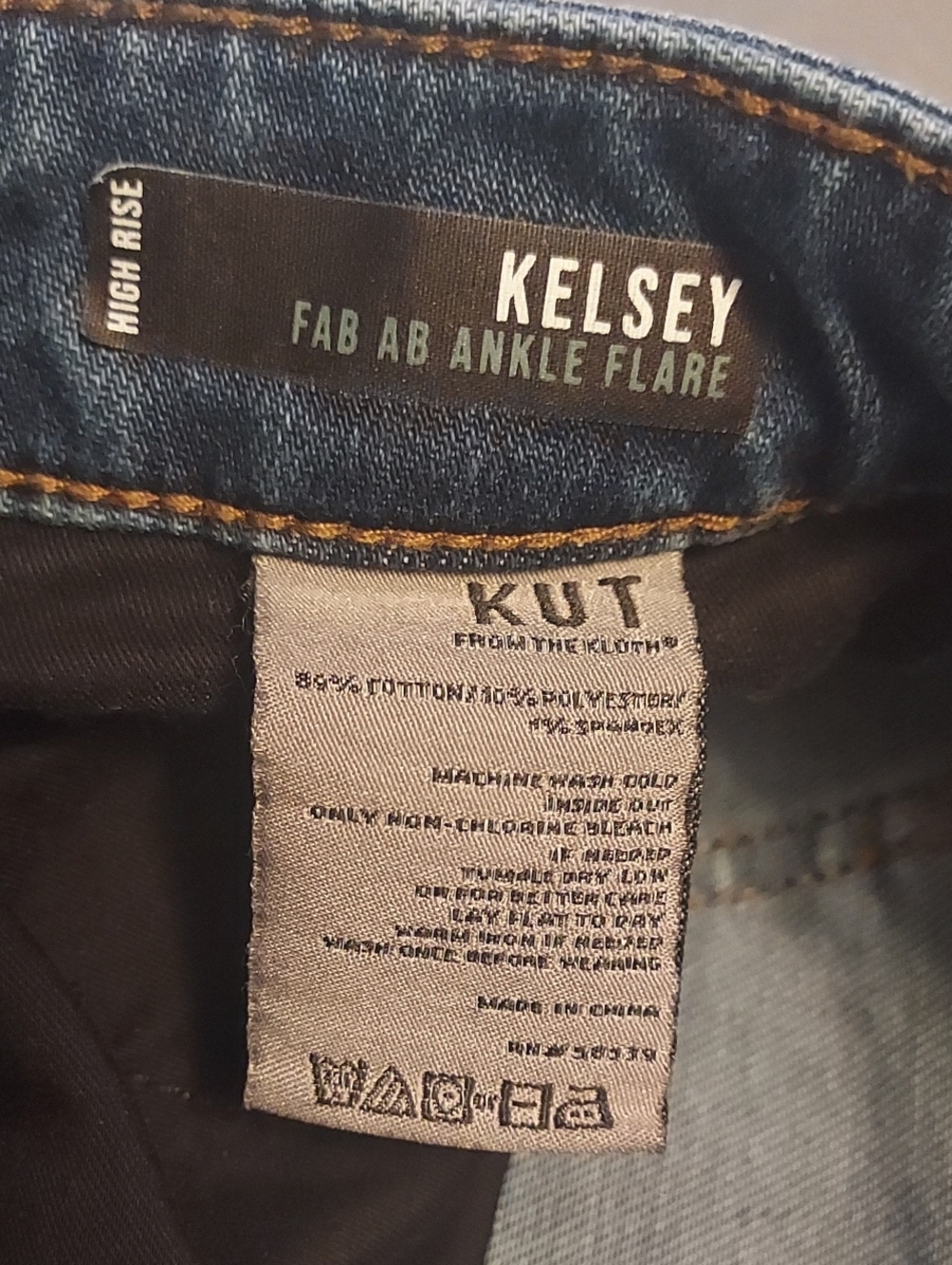 Kut From The Kloth Denim Jean High Rise Ankle Flare Fab Ab Size 4P - Picture 11 of 14